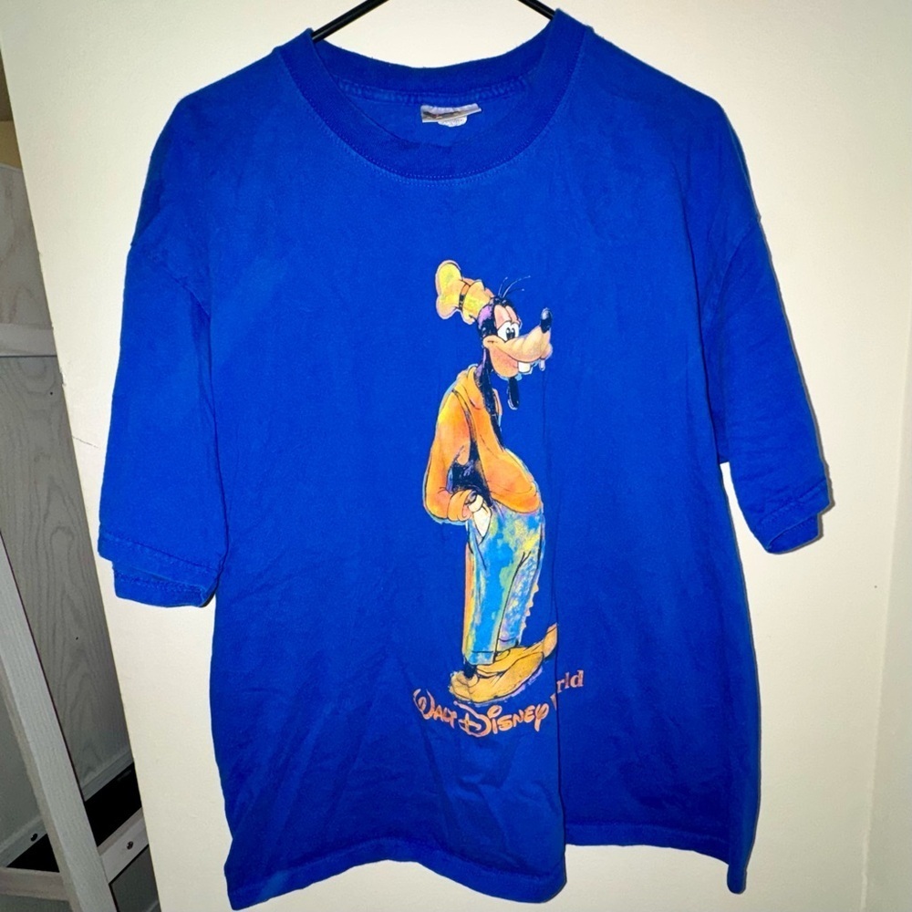 Vintage Disney Blue Goofy Short Sleeve Boxy Tee